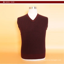 Yak Wool/Cashmere V Neck Pullover Long Sleeve Sweater/Clothing/Garment/Knitwear